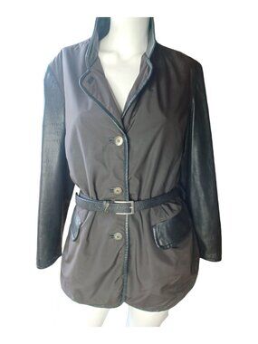Sylvie Schimmel Paris Lambs Leather Trim Med Jacket 42